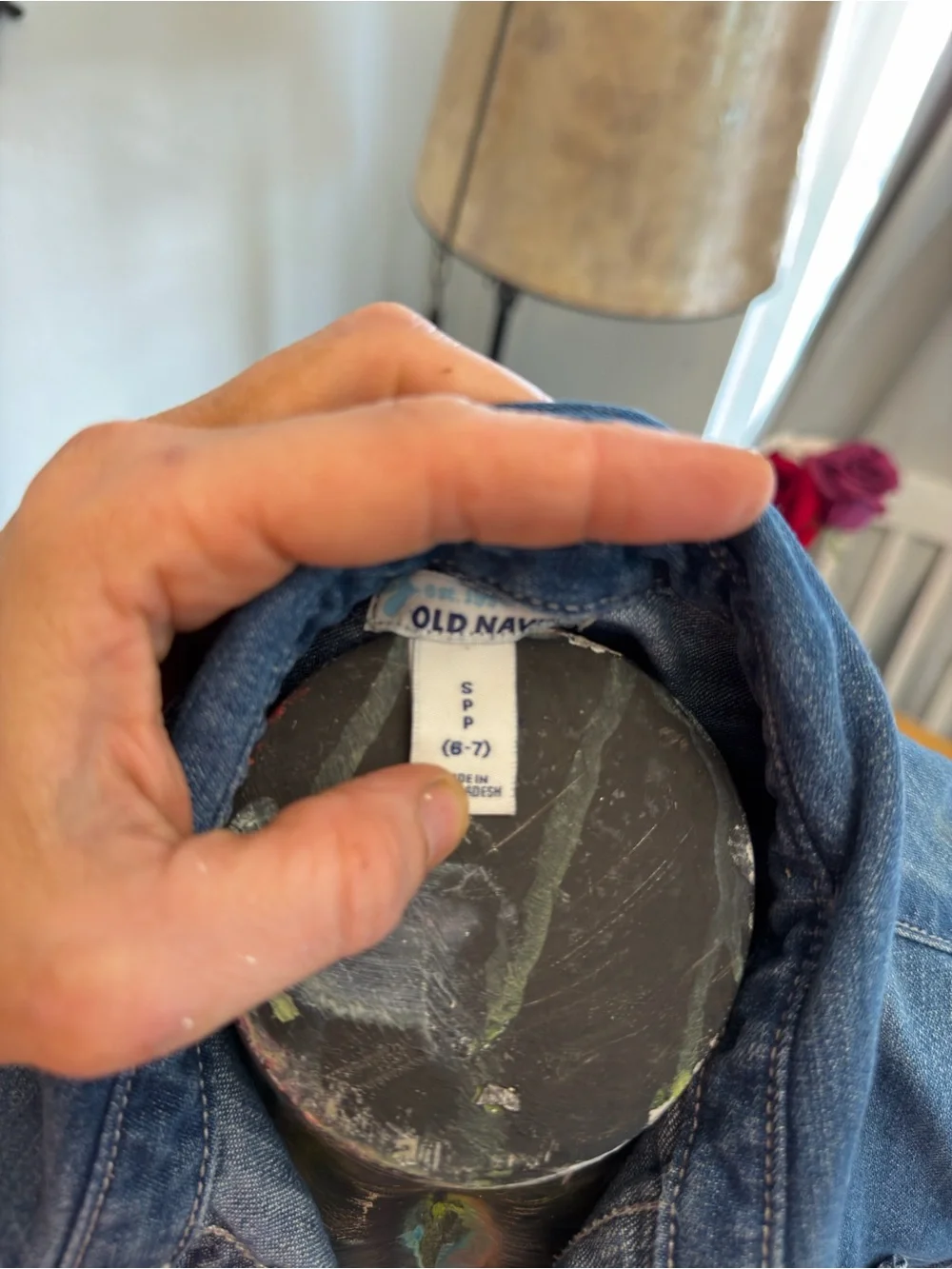 Old Navy Girls Blue Denim Button-Down Shirt Dress
